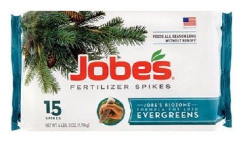Jobe's 01611 15 Pack Evergreen Tree & Shrub Fertilizer Spikes - Quantity of 4