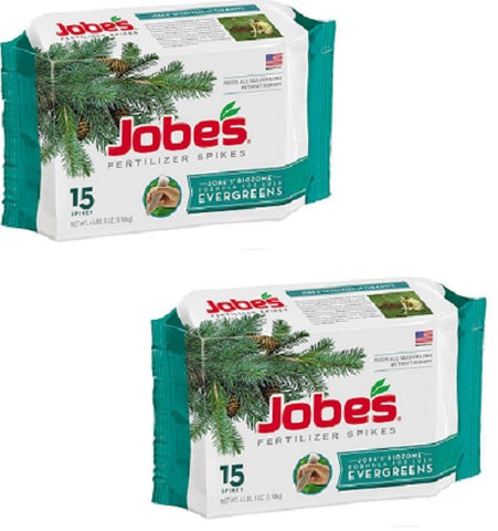 Jobe's 01611 15 Pack Evergreen Tree & Shrub Fertilizer Spikes - Quantity of 2