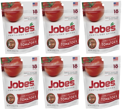 Jobe's 06005 18 Pack 6-18-6 Tomato Fertilizer / Food Spikes - Quantity of 12