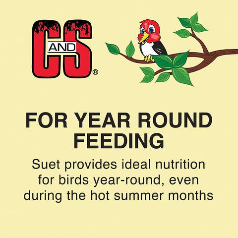 C&S 06110 27 oz Sunflower Seed Suet Nuggets Wild Bird Food