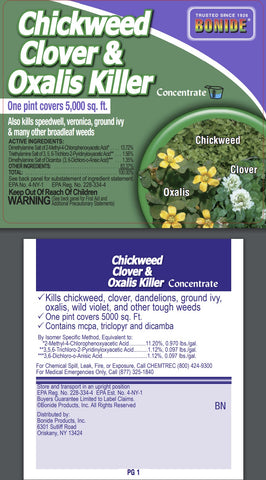 Bonide 061 16 oz Bottle of Concentrate Chickweed Clover & Oxalis Killer