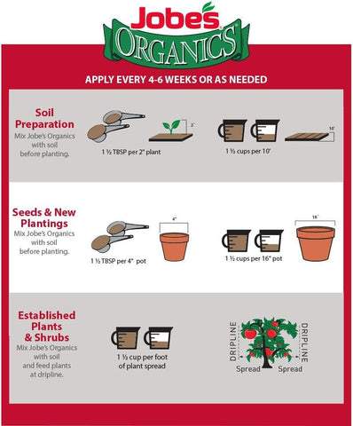 Jobe's 09026 4 LB Bag of 2-7-4 Organic Vegetable & Tomato Plant Food Fertilizer