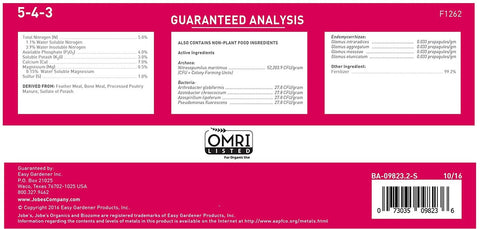 Jobe's 09826 4 LB Bag of 5-4-3 Organic Azalea Rhododendron Acid Loving Plant Food Fertilizer