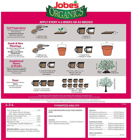 Jobe's 09826 4 LB Bag of 5-4-3 Organic Azalea Rhododendron Acid Loving Plant Food Fertilizer