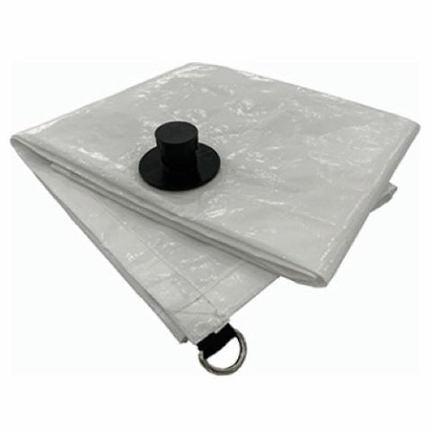 ITM HD-LT-WW-0505 5' ft x 5' ft White Emergency Roof Leak Diverter Tarp With Drain - Quantity of 2