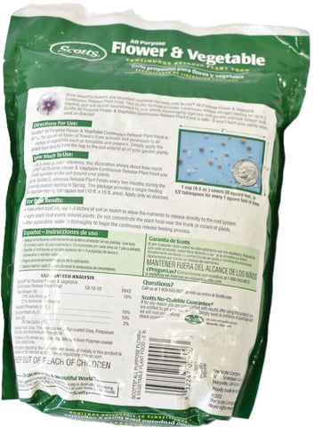Scotts 1009001 3 LB Bag Of 10-10-10 Flower & Vegetable Plant Food - Quantity of 3