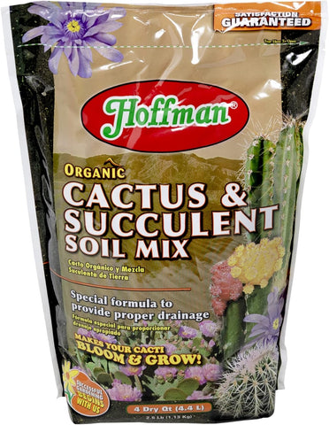Hoffman 10404 4 Quart Organic Cactus & Succulent Potting Soil Mix - Quantity of 12
