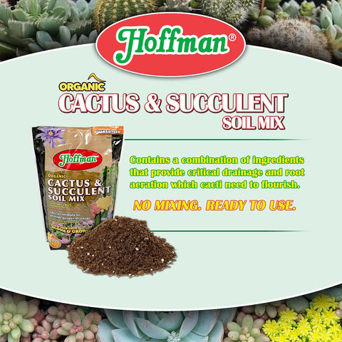 Hoffman 10404 4 Quart Organic Cactus & Succulent Potting Soil Mix - Quantity of 12