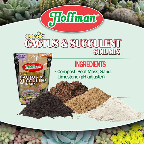 Hoffman 10404 4 Quart Organic Cactus & Succulent Potting Soil Mix - Quantity of 12