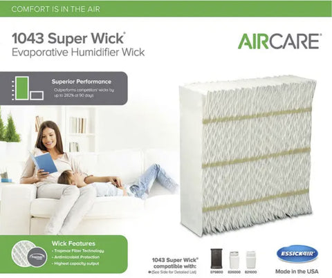 Essick 1043 Replacement Humidifier Wick Filter for Series 800 Humidifiers - Quantity of 6