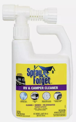 Spray & Forget SFRVCHEQ04 32 oz Ready To Use Hose End Spray RV & Camper Cleaner