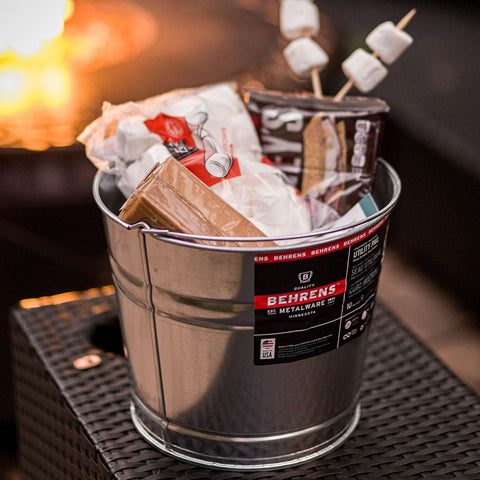 Behrens 1208GS 8 Quart Galvanized Sheet Steel Water Pail / Bucket With Handle - Quantity of 12