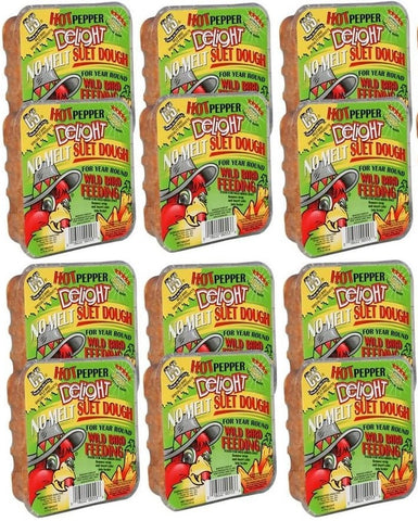 C & S Products 12553 11.75 oz Hot Pepper Delight Wild Bird Food Suet Cake