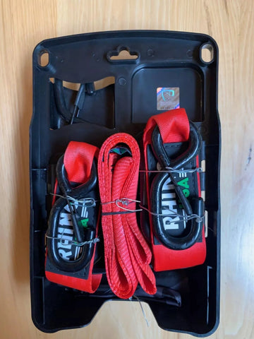 Rhino TD-RSRE2X10-RED-R 2-Count Pack of Red Retractable 2" Inch x 10' Ft. Retractable Ratchet Straps