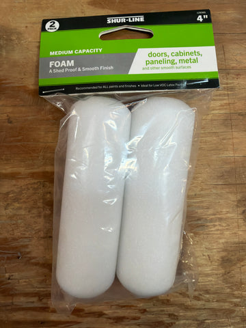 Shur-Line 30021502 2-Pack 4" High Density Foam Roller Cover Refills - Quantity of 2