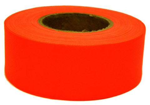 Hanson 17022 1-3/16" x 300' ft Bright Orange Vinyl Flagging Ribbon Marking Tape - Quantity of 6