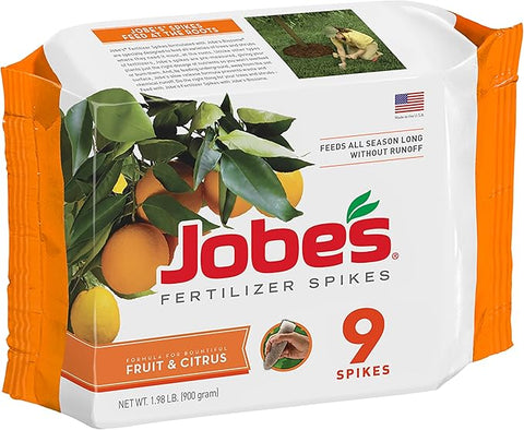Jobes 01312 9-Count Pack of Fruit & Citrus Tree Fertilizer Spikes