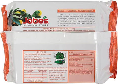 Jobes 01312 9-Count Pack of Fruit & Citrus Tree Fertilizer Spikes