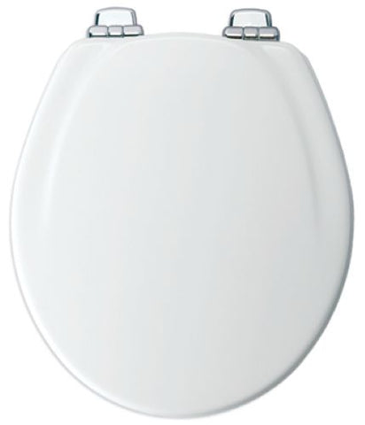 Bemis 26CHSLA 000 White Enamel Slow Close Benton Round Wood Toilet Seat