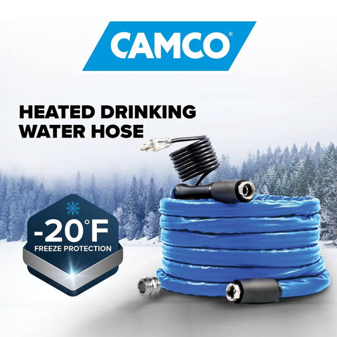 Camco 22912 50' Premium Grade RV Heated Drinking Water Garden Hose