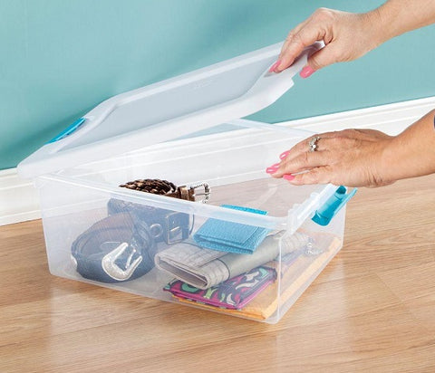 Sterilite 14948012 15 QT Latching Storage Box - Quantity of 12