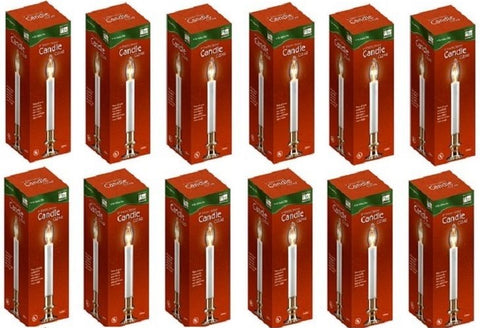 Holiday Wonderland 1528-88 9" Clear Electric Sensor Christmas Window Candles - Quantity of 12