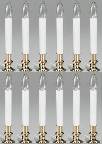 Holiday Wonderland 1528-88 9" Clear Electric Sensor Christmas Window Candles - Quantity of 12