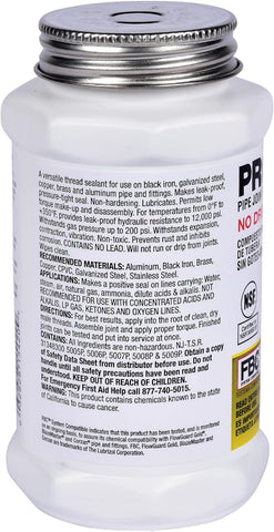 Oatey 15420 Hercules 1/2 Pint Bottle of Pro Dope Pipe Joint Dope / Plumbing Thread Sealant - Quantity of 1