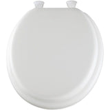 Bemis 15EC 000 White Round Easy Clean Cushioned Toilet Seat