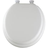 Bemis 15EC 000 White Round Easy Clean Cushioned Toilet Seat
