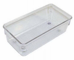 Interdesign 52330 3" x 6" x 2" Clear Plastic Linus Drawer Storage Organizer