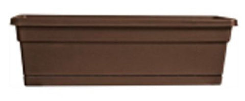 Southern Patio WB2412CO 24" x 8" Cocoa Poly Resin Window Box Planter