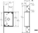 Carlon B108B-UPC Blue Single Gang New Work Shallow Switch & Outlet Box With Bracket
