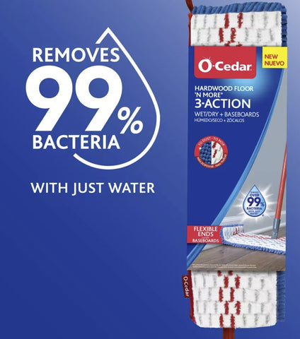 O-Cedar 170385 Hardwood Floor 'N More Flip Mop Side Refill