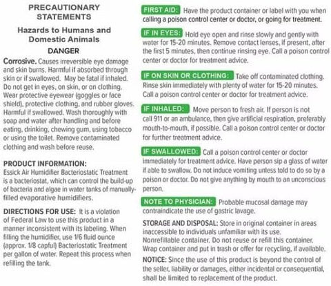 Essick Air 1970 32 oz Bottle Of Humidifier Bacteriostatic Treatment - Quantity of 4