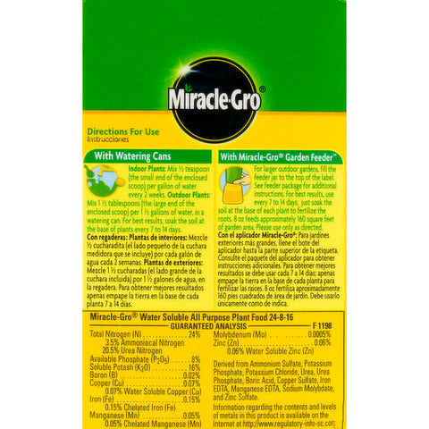 Scotts Miracle Gro 2000992 8 oz Water Soluble All Purpose Plant Food - Quantity of 2