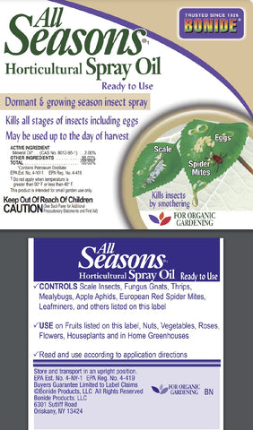 Bonide 214 1-Quart Spray Bottle of All Seasons Horticultural Spray Oil - Quantity of 2
