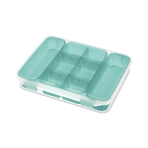 Sterilite 14028606 13.375"L x 10.75"W x 2.5"H Tinted Latched Storage Case