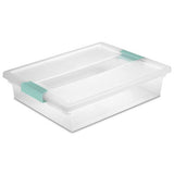 Sterilite 19638606 5.7 Quart Capacity 14" x 11" x 3.25" Clip Storage Box