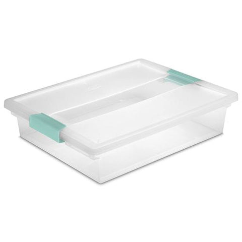 Sterilite 19638606 5.7 Quart Capacity 14" x 11" x 3.25" Clip Storage Box