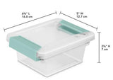 Sterilite 19698606 Mini Clip 6-5/8" x 5" x 2-3/4" Clip Storage Box
