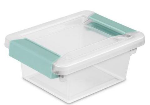 Sterilite 19698606 Mini Clip 6-5/8" x 5" x 2-3/4" Clip Storage Box