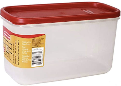 Rubbermaid 2168229 Racer Red 10 Cup Dry Food Plastic Storage Containers - Quantity of 2