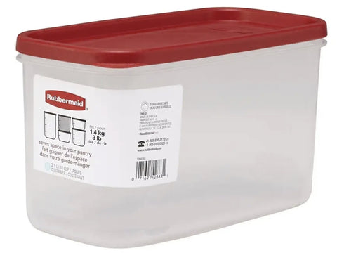 Rubbermaid 2168229 Racer Red 10 Cup Dry Food Plastic Storage Containers - Quantity of 2