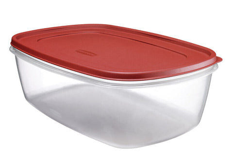 Rubbermaid 2184973 2.5 Gallon 16" x 11" x 6" Easy Find Lid Red Food Storage Container