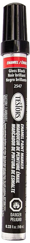 Testors 2547C 1/3 oz Black Gloss Enamel Paint Pen Marker