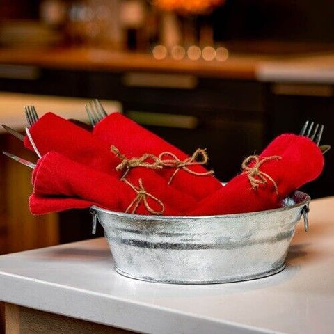 Behrens 101LFT 1-Quart 6.25" x 6.25" x 2.75" Galvanized Steel Low Flat Steel Tub Bucket