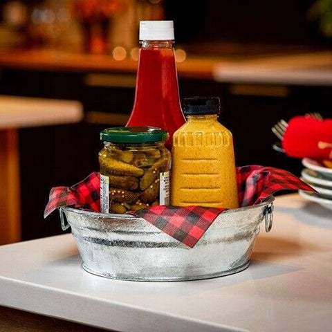 Behrens 103LFT 1.5 Gallon Size 11" x 11" x 4.75" Galvanized Steel Low Flat Tub Bucket