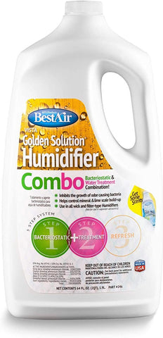 Best Air 246-PDQ 64 oz Bottle Of Golden Solutions Bacteriostatic Humidifier Water Treatment - Quantity of 3