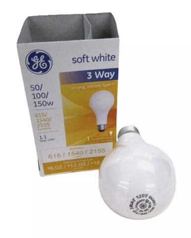 GE 93130573 50/200/250 Watt Soft White 3-Way Light Bulb